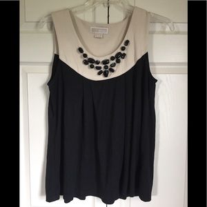 Michael Kors chunky beaded sleeveless shell tank